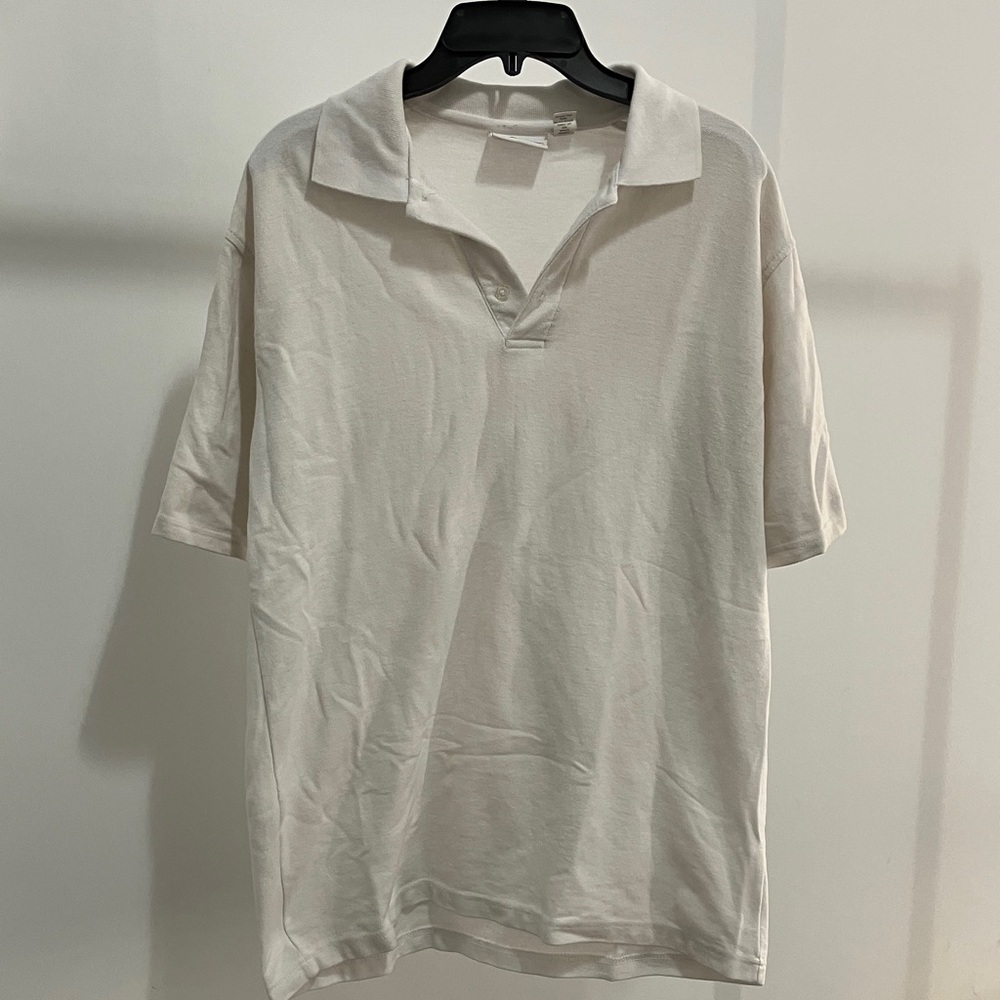Elegant Cream Polo Shirt for Men
